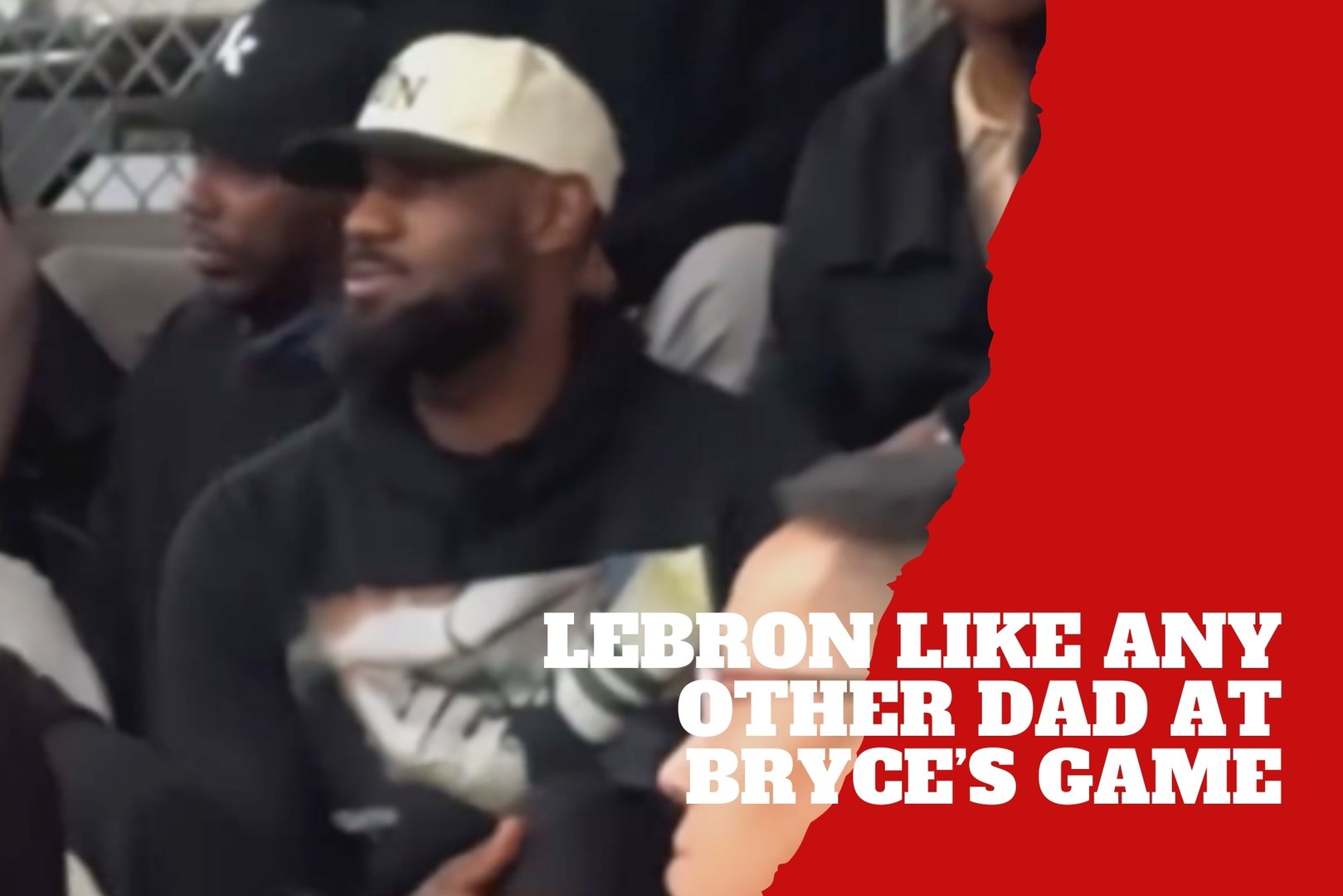 LeBron James becomes every proud dad while cheering for Bryce at his game