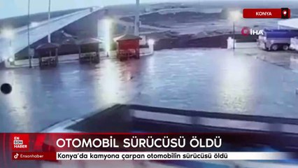 Konya’da kamyona çarpan otomobilin sürücüsü öldü