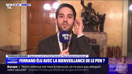 Richard Ferrand au Conseil constitutionnel: "On a fait le choix d'éviter la politique du pire", Thomas Ménagé (RN)