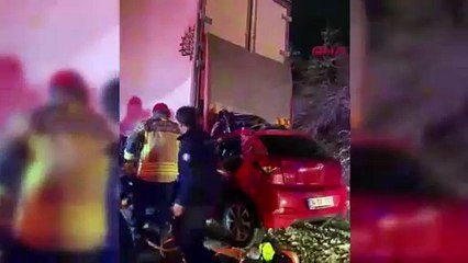 Ankara'da TIR'a çarpan otomobilin sürücüsü öldü