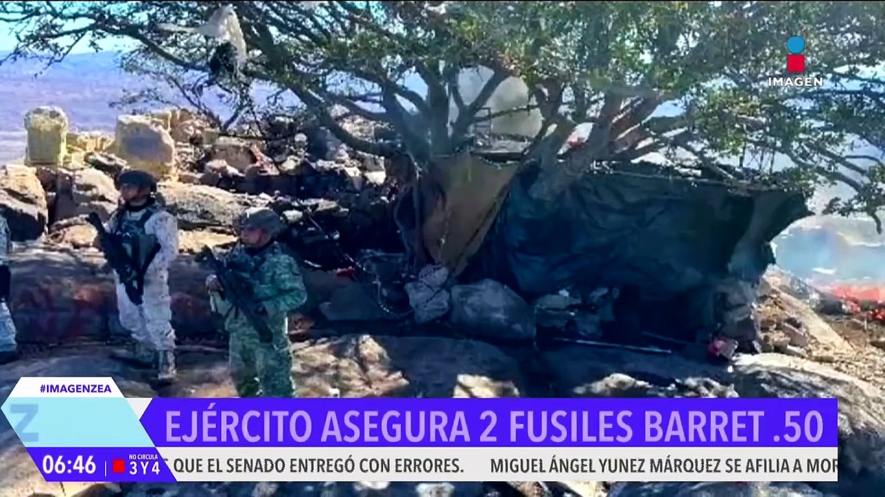 El Ejército Mexicano asegura 2 fusiles Barret calibre 50