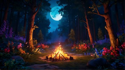 Relaxing sleep music 😴 cozy Music and Nature Sounds - Fall Asleep Fast in a Magical Forest 🌲🌳