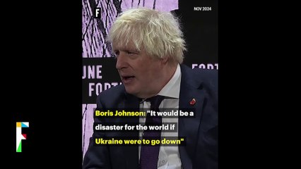 Boris Johnson: "It would be a disaster for the world if Ukraine were to go down"