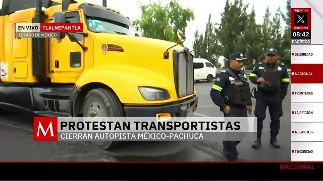 Transportistas continúan con bloqueo de la autopista México-Pachuca