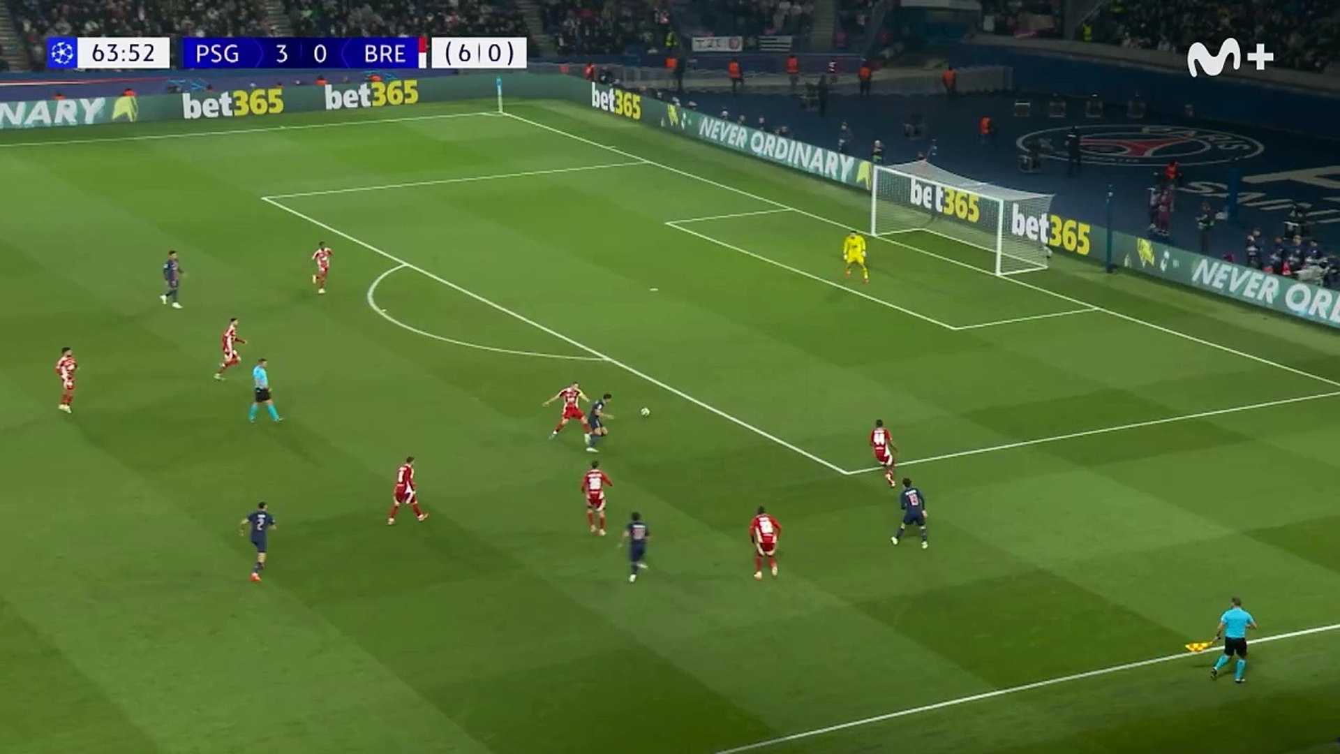 Gol de Doue (4-0) en el PSG 7-0Brest