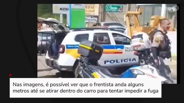 Frentista se pendura em carro após motorista tentar fugir sem pagar pela gasolina