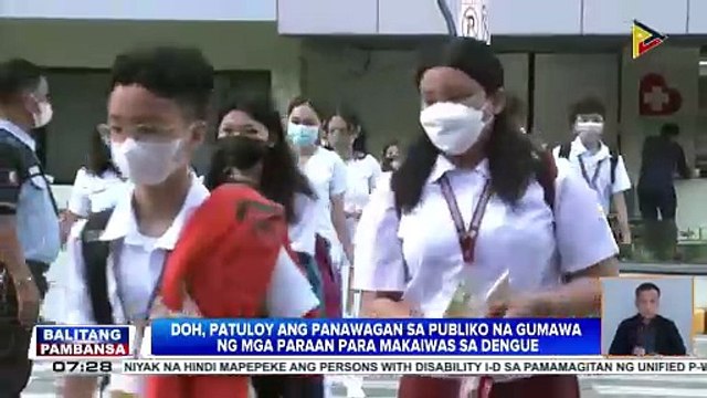 DOH, patuloy ang panawagan sa publiko na gumawa ng mga paraan para makaiwas sa dengue