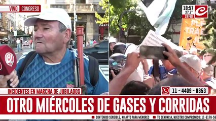 Incidentes en marcha de jubilados: "Nos golpean y nos matan"