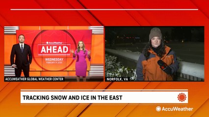 Numerous drivers get stuck as snow piles up in eastern Virginia