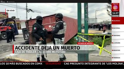 Un muerto tras volcadura de tráiler sobre estudiantes en Toluca