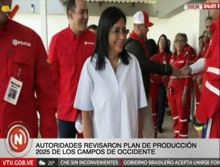 Min. Delcy Rodríguez lideró revisión del Plan de Producción 2025 de los Campos de Occidente