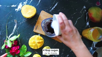 how to make mango iced tea طريقة عمل شاي المانجو المثلج المنعش بخطوات سهلة وسريعة