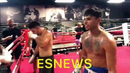 Ryan Garcia seconds after sparring Tayler Holder _ Esnews boxing