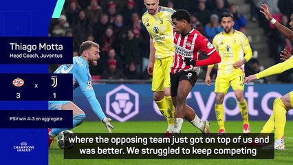 Juventus 'lacking in everything' in Champions League exit - Thiago Motta