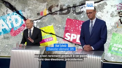 Olaf Scholz et Friedrich Merz s'affrontent lors du dernier débat avant les élections allemandes