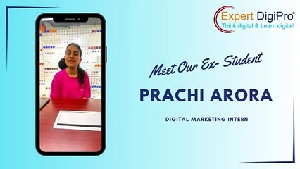 Prachi Arora a Digital Marketing Intern ｜ Digital Marketing Mastery Course Student