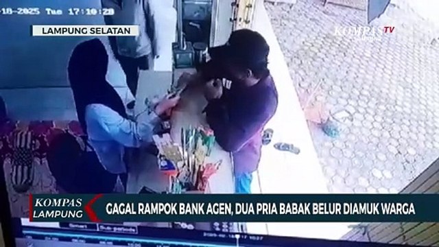 Gagal Rampok Bank Agen, 2 Pria Babak Belur Diamuk Warga