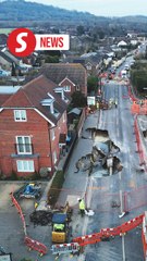 Residents express shock as sinkhole in English village grows