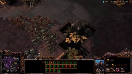 [SC2]No.0346--Great ZERG Player vs Hard-Level ZERG A.I, WIN[Queens' Defense, &, Mass-Hydra].CUT.01'34-17'50
