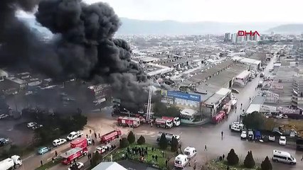 Bursa'da büyük yangın! Patlama sesleri yükseliyor