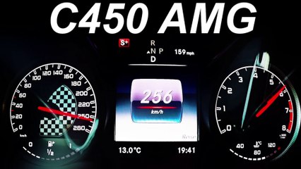 Mercedes C450 AMG Acceleration 0-255 Onboard V6 Biturbo Sound POV W205 C43 AMG