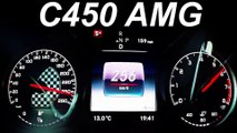 Mercedes C450 AMG Acceleration 0-255 Onboard V6 Biturbo Sound POV W205 C43 AMG