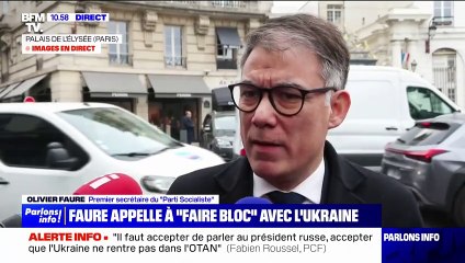 "La France doit faire bloc avec le peuple ukrainien", souligne Olivier Faure