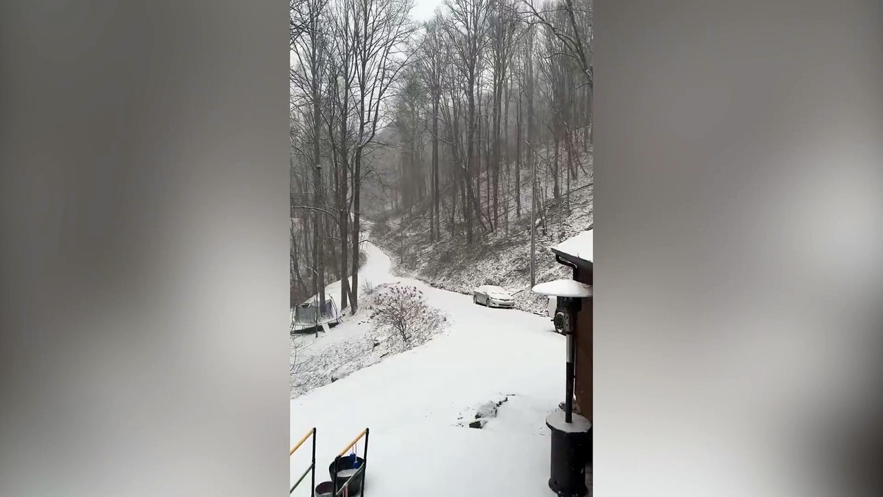 Snow seen in North Carolina as extreme weather grips large swathes of the US