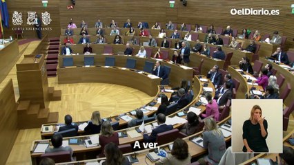 La Mesa de las Corts Valencianes cambia a última hora la modalidad de voto de la proposición de dimisión de Mazón