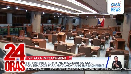 Sen. Pimentel, gustong mag-caucus ang mga senador para matalakay ang impeachment | 24 Oras