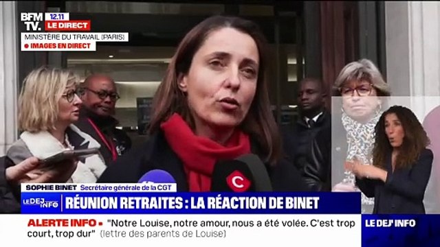 Retraites: La Cour des comptes offre un démenti cinglant aux chiffres farfelus qui avaient été retenus par le Premier ministre , estime Sophie Binet (CGT)