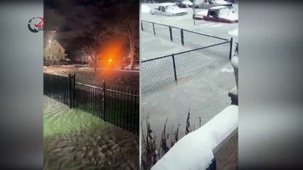 ABD’de Soğuk Hava Felaketi! Michigan’da Su Borusu Patladı, Sokaklar Buz Kesti