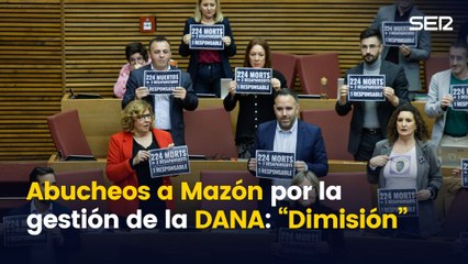 Abucheos a Mazón por la gestión de la DANA: “Dimisión”