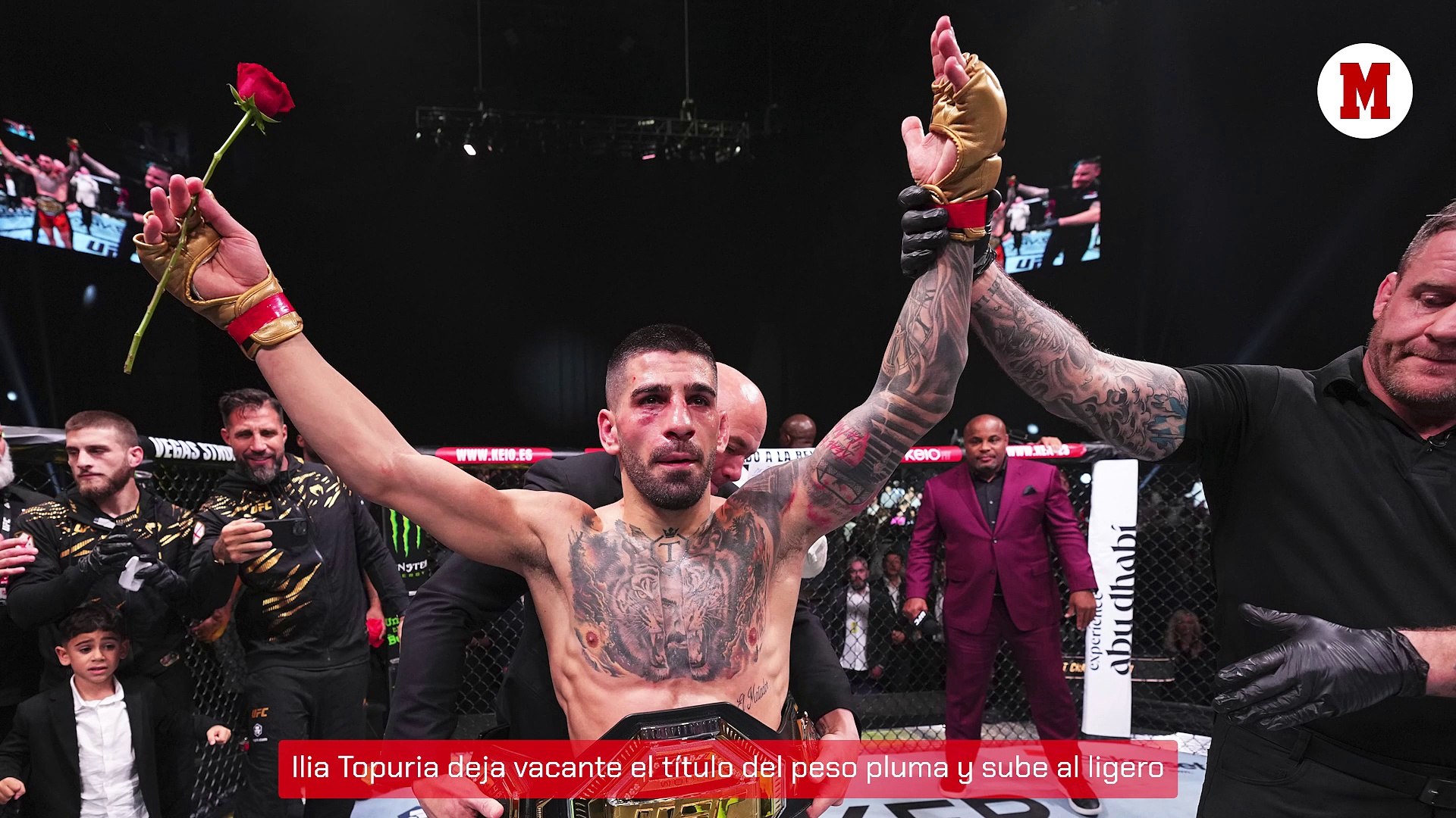 Topuria vacates featherweight title and moves up to lightweight title ...
