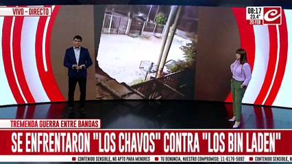 "los chavos" vs "Los Bin Laden": más de 50 tiros en guerra entre bandas