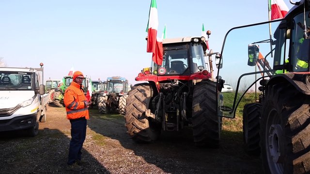 Agricoltori a Ferrara, la protesta coi trattori