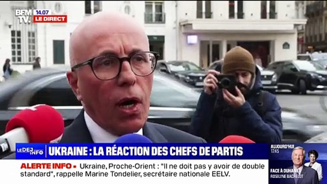 Réunion sur la guerre en Ukraine à l'Élysée: Éric Ciotti souligne la nécessité de rebâtir une défense française puissante autonome, indépendante