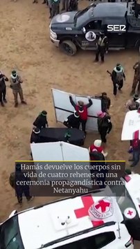Hamás entrega los cadáveres de cuatro rehenes