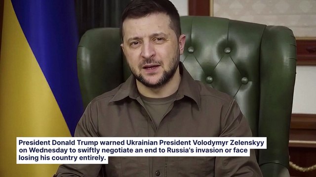 Trump Warns Zelenskyy To Quickly Negotiate War's End With Russia Or Risk Losing Ukraine