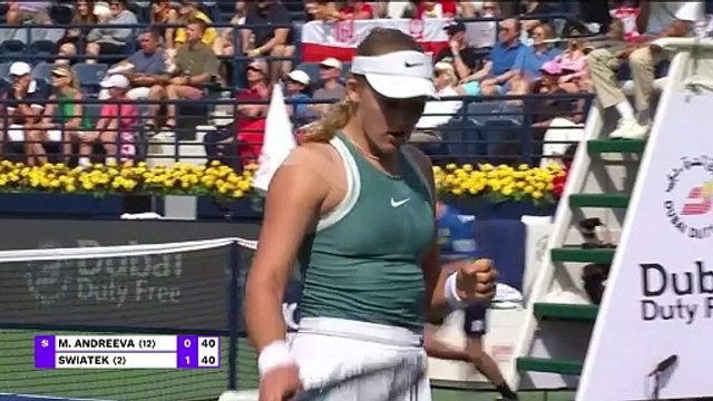 Dubaï - Andreeva frappe un grand coup contre Swiatek