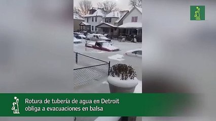 Rotura de tubería de agua en Detroit obliga a evacuaciones en balsa-