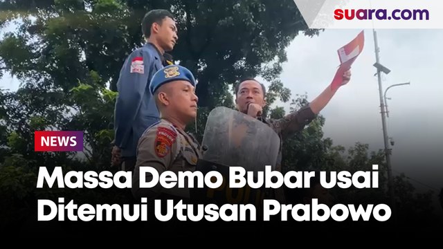 Massa Demo Indonesia Gelap Auto Bubar usai Ditemui Utusan Prabowo