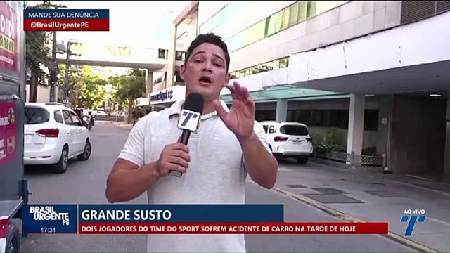 Dois jogadores do time do Sport sofrem acidente de carro na tarde de hoje