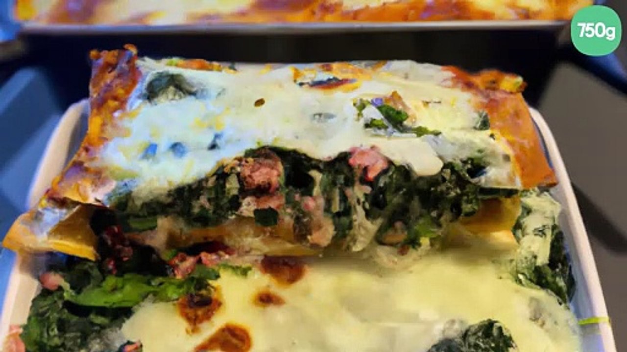 Lasagnes aux epinards et jambon de Parme