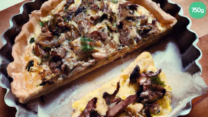 Quiche au poulet et aux champignons