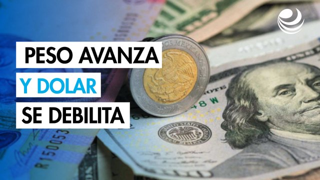 Peso mexicano avanza por debilidad del dólar; espera minutas del Banxico