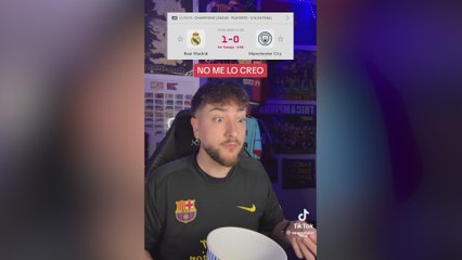 la loca reacción de un aficionado del Barça al hat-trick de Mbappé