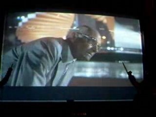 my action figures looking mean at each other..ignore the tv.