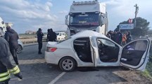 Tekirdağ'da TIR ile otomobil çarpıştı