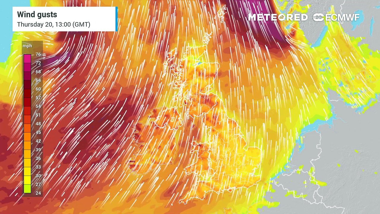 UK Weather: gales and heavy rain sweep across the country with mild temperatures ahead
